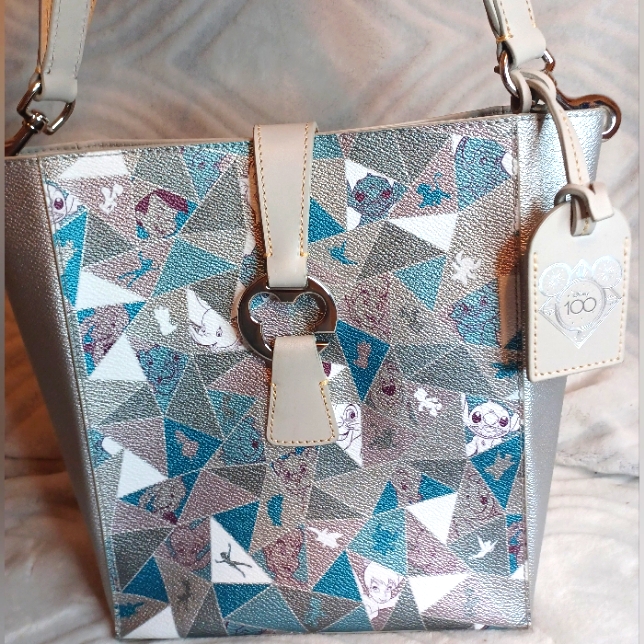 Dooney & Bourke Disney Platinum Collection 100 Anniversary Bucket Nwot 12x13x5